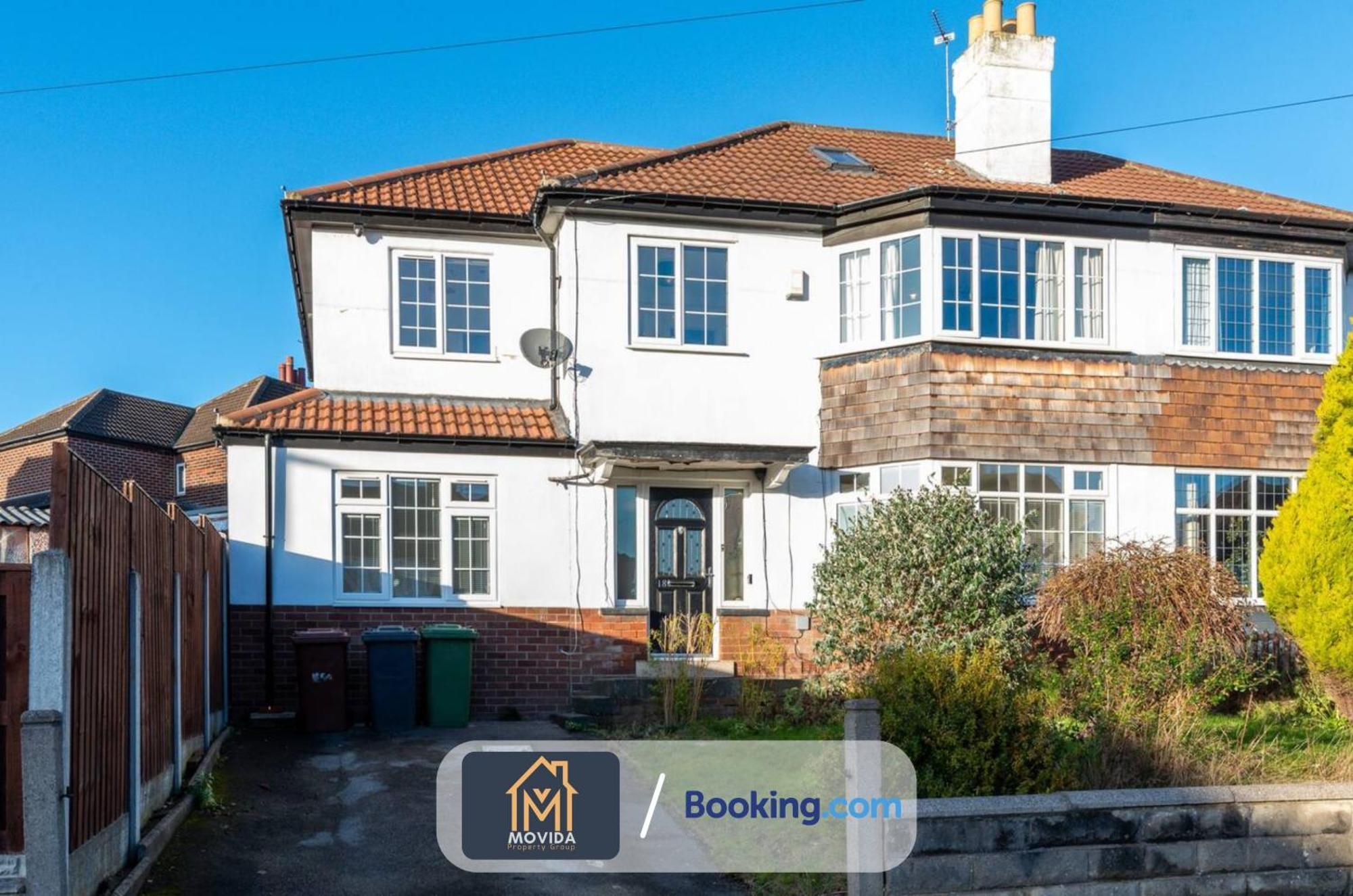 Large Modern 6 Bedroom House By Movida Property Group Short Lets & Serviced Accommodation With Games Room Leeds  Esterno foto